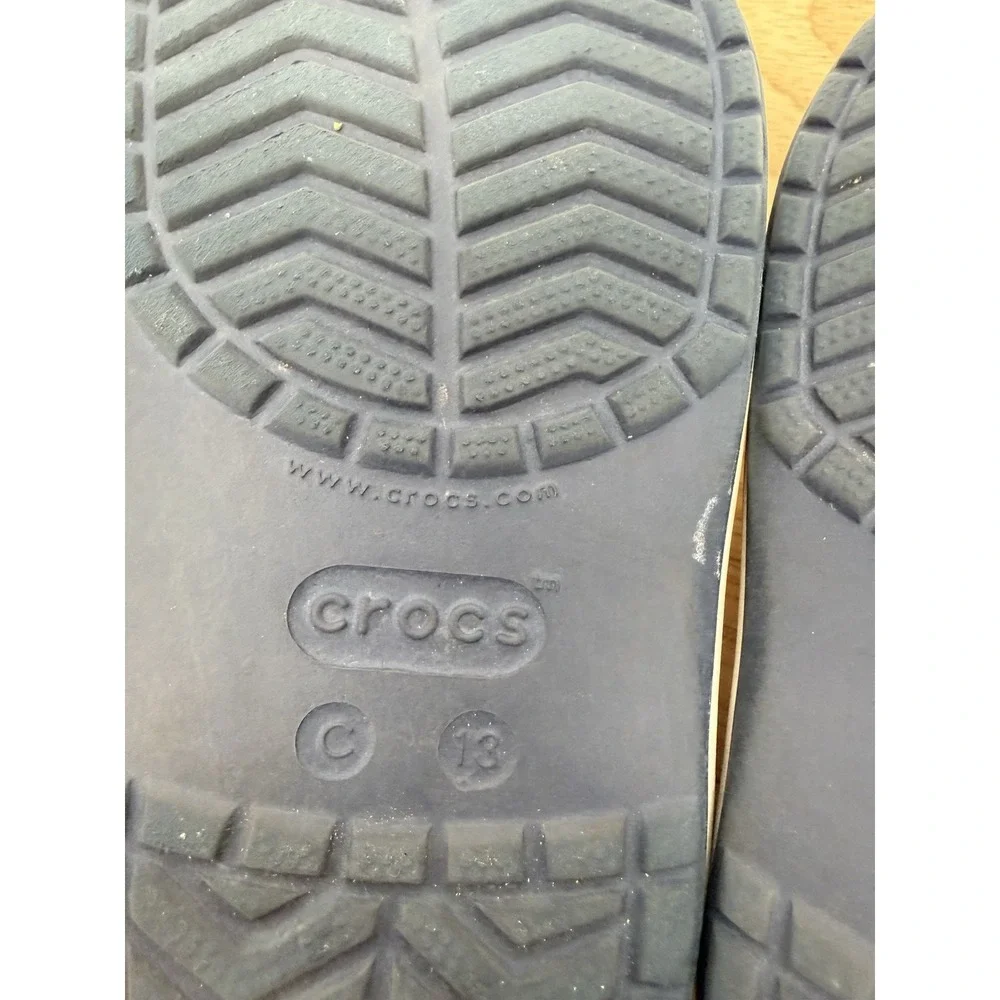 Crocs Kids' Crocband Clog Navy Blue Red White Size 13 C Spider Man Jibitz #66